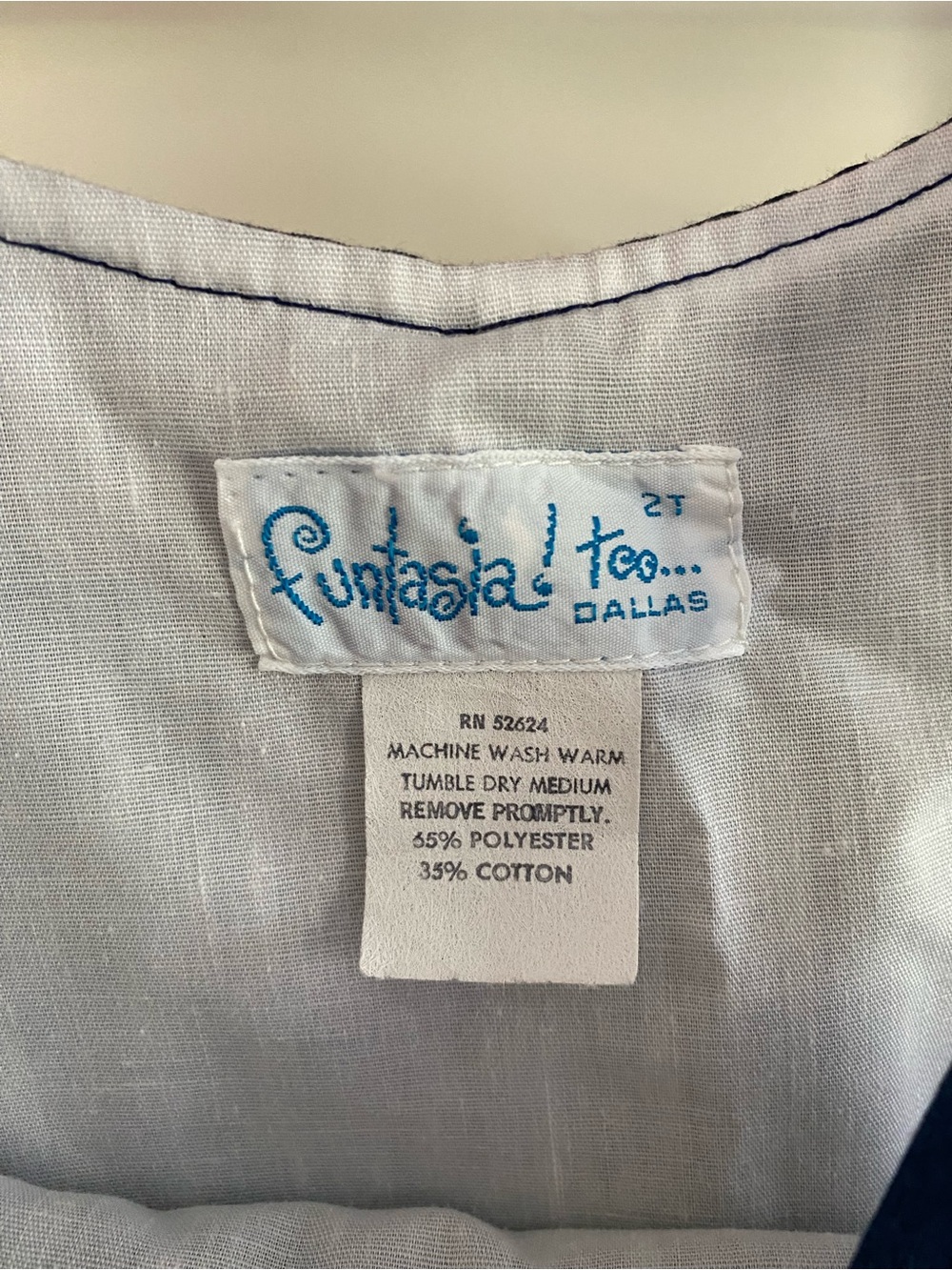 Funtasia Too Vintage Blue Animal Appliqués Jon Jon Romper 2t - Picture 12 of 15